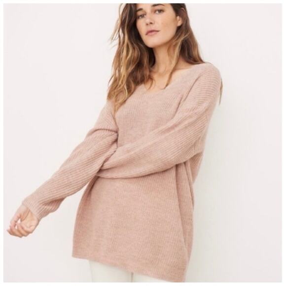 Jenni Kayne Alpaca Cabin Sweater Dusty Rose - Picture 2 of 10